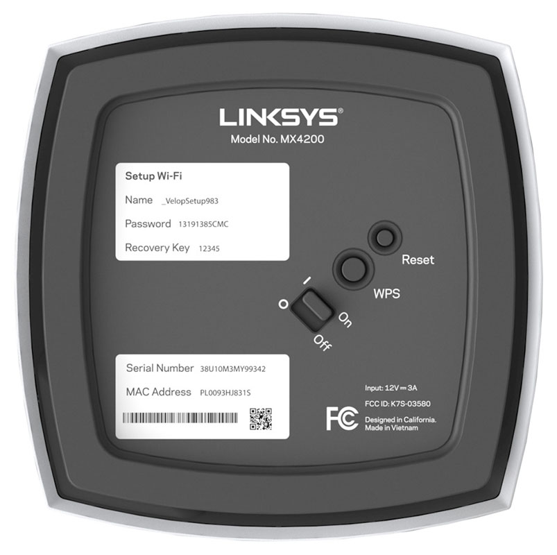 Linksys MX12600-UK Velop Whole Home Intelligent Mesh WiFi 6 System Tri-Band 3PK