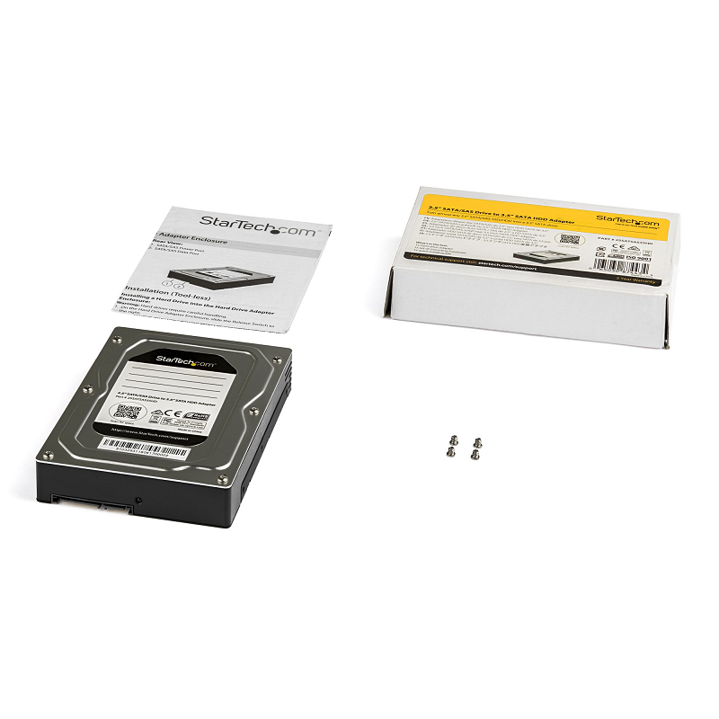 StarTech 25SATSAS35HD 2.5 inch to 3.5 inch Hard Drive Adapter - For SATA and SAS SSDs/HDDs