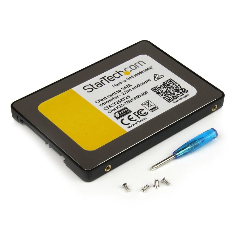 StarTech CFAST2SAT25 CFast Card to SATA Adapter with 2.5 inch Housing