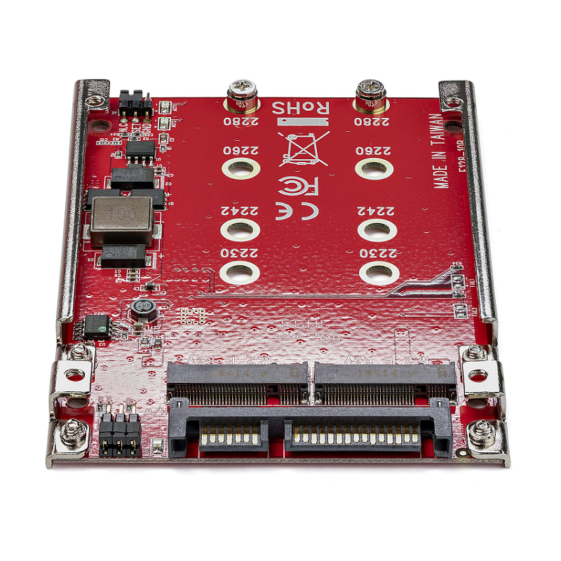 StarTech S322M225R Dual-Slot M.2 Drive to SATA Adapter for 2.5 inch Drive Bay - RAID