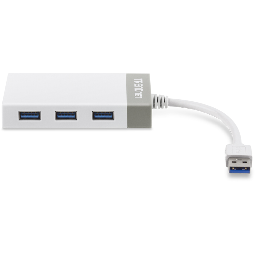 TRENDnet TU3-ETGH3 USB 3.0 to Gigabit Adapter + USB Hub
