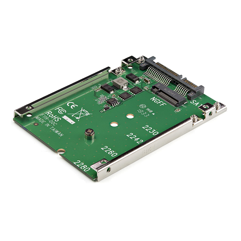 StarTech SAT32M225 M.2 SATA SSD to 2.5in SATA Adapter - M.2 NGFF to SATA Converter - 7mm