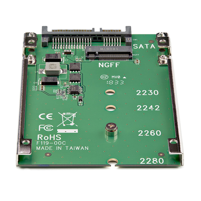 StarTech SAT32M225 M.2 SATA SSD to 2.5in SATA Adapter - M.2 NGFF to SATA Converter - 7mm