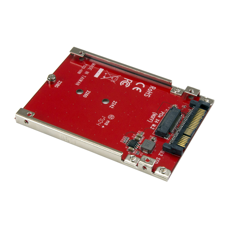 StarTech U2M2E125 M.2 to U.2 Adapter - (SFF-8639) Host Adapter - Red