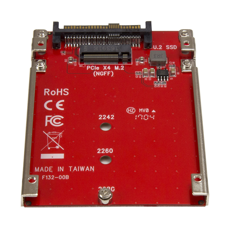 StarTech U2M2E125 M.2 to U.2 Adapter - (SFF-8639) Host Adapter - Red