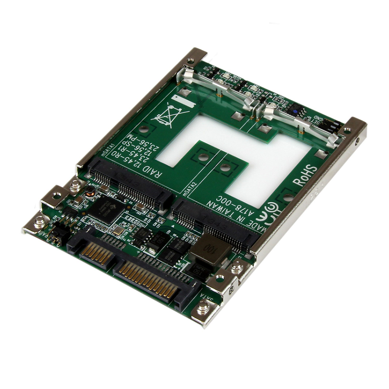 StarTech 25SAT22MSAT Dual mSATA SSD to 2.5 inch SATA RAID Adapter Converter