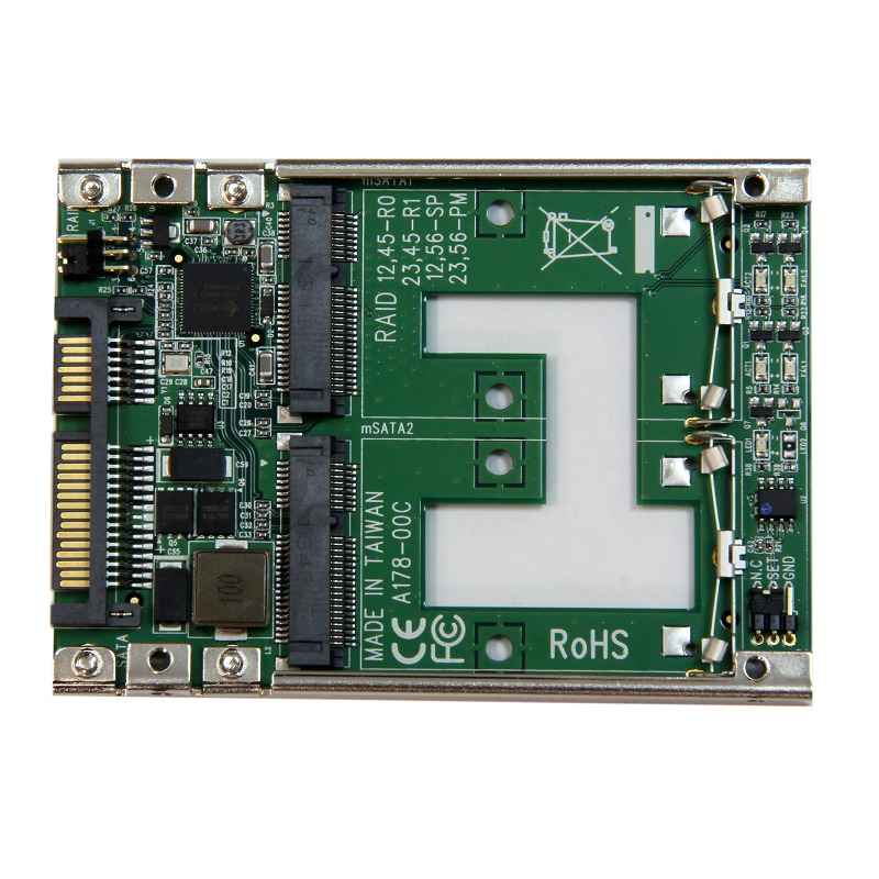 StarTech 25SAT22MSAT Dual mSATA SSD to 2.5 inch SATA RAID Adapter Converter