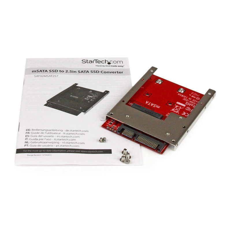 StarTech SAT32MSAT257 mSATA SSD to 2.5in SATA Adapter Converter