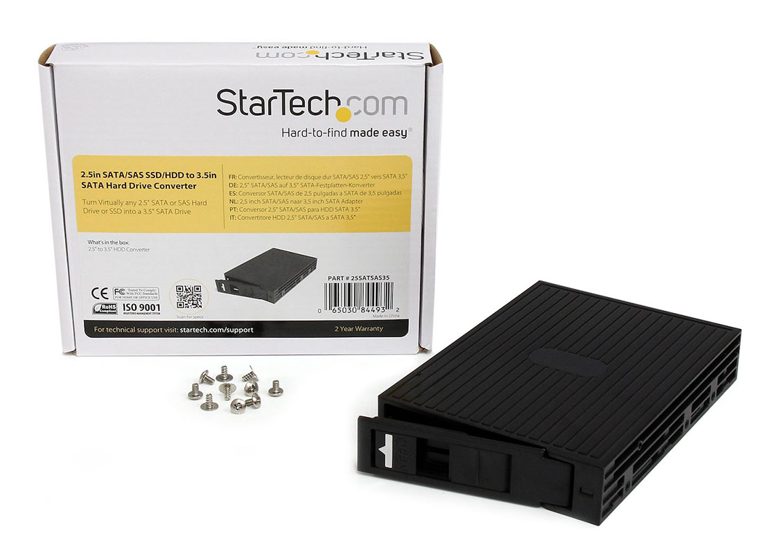 Startech 2.5in SATA/SAS SSD/HDD to 3.5in SATA Hard Drive Converter