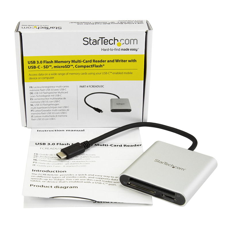StarTech FCREADU3C Flash Memory Multi-Card Reader/Writer USB 3.0