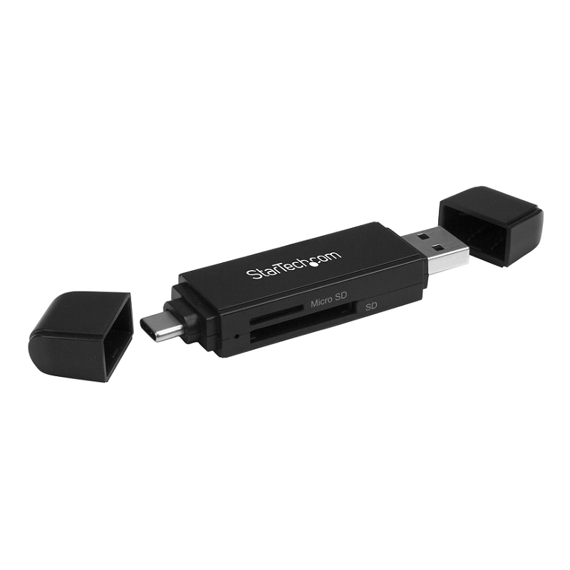 StarTech SDMSDRWU3AC SD microSD Card Reader USB-C&USB-A