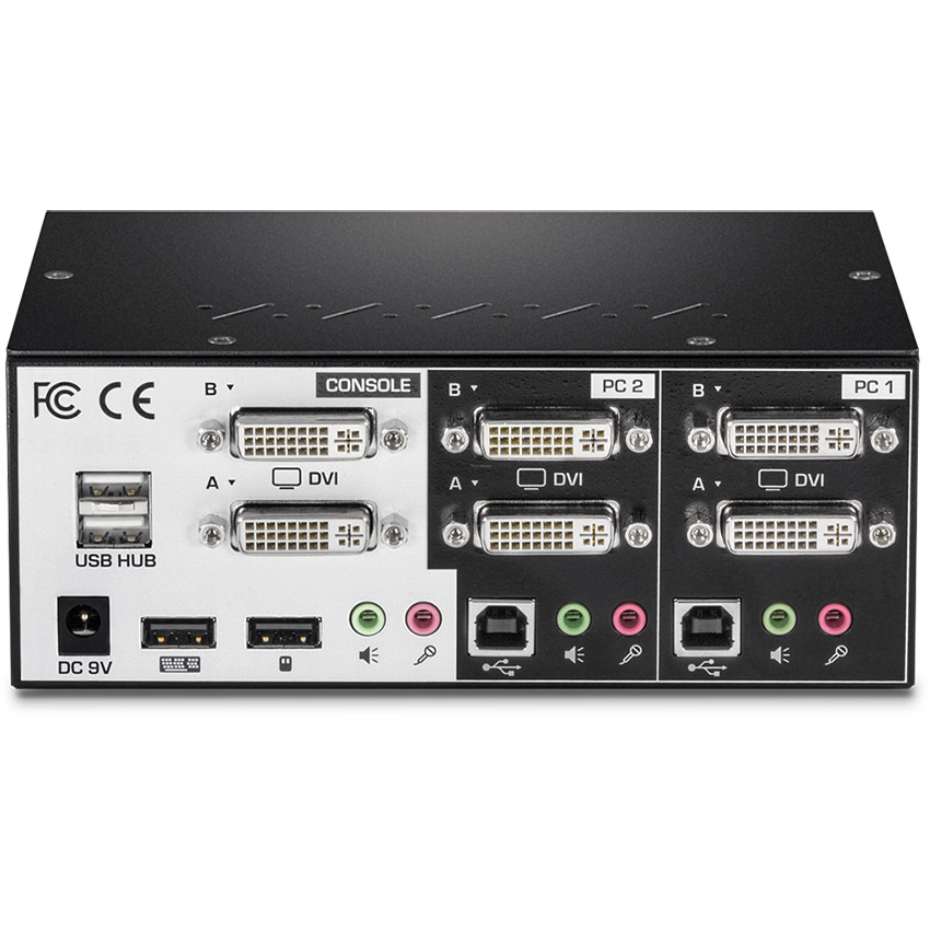 TRENDnet TK-232DV 2-Port Dual Monitor DVI KVM Switch