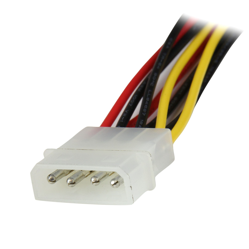 StarTech PYO2LP4LSATA 12in LP4 to 2x Latching SATA Power Y Cable Splitter Adapter
