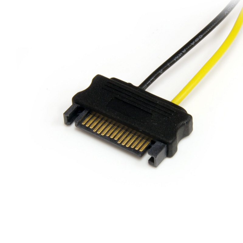 StarTech SATPCIEXADAP 6in SATA Power to 6 Pin PCI Express Video Card Power Cable Adapter