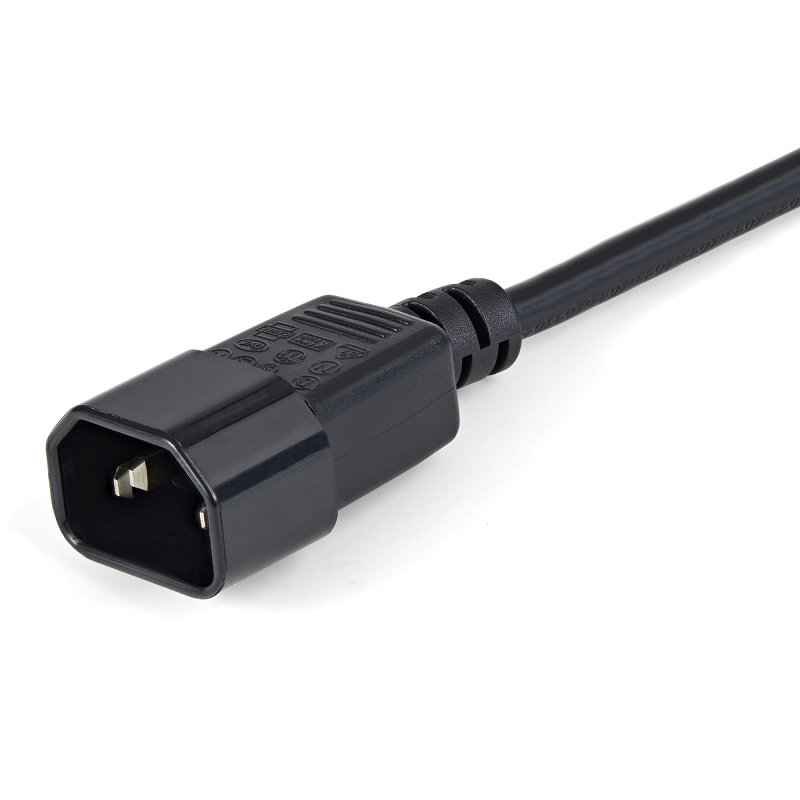 StarTech PXT1001M 1m Standard Computer Power Cord Extension - C14 to C13