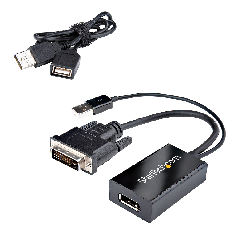 StarTech DVI2DP2 DVI to DisplayPort Adapter with USB Power - 1920 x 1200