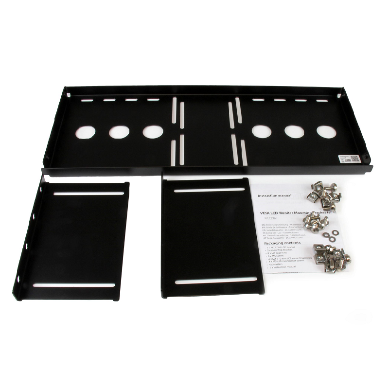 StarTech RKLCDBK Universal VESA LCD Monitor Mounting Bracket for 19in Rack or Cabinet