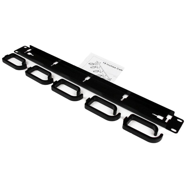 StarTech CABLMANAGER2 1U 19in Metal Rackmount Cable Management Panel