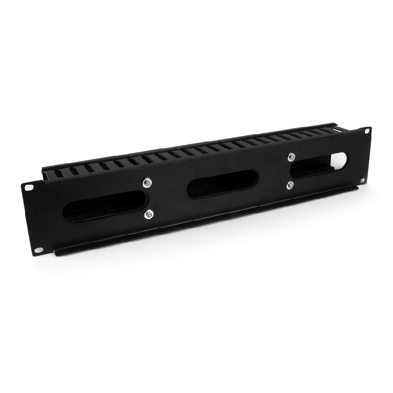 StarTech CMDUCT2U 2U Horizontal Finger Duct Rack Cable Management Panel with Cover
