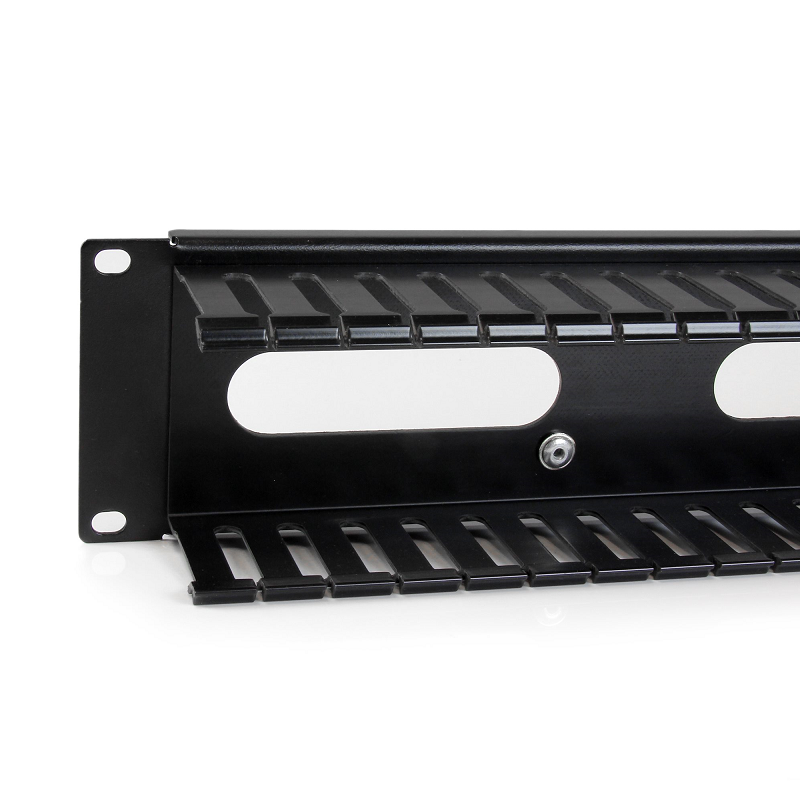 StarTech CMDUCT2U 2U Horizontal Finger Duct Rack Cable Management Panel with Cover