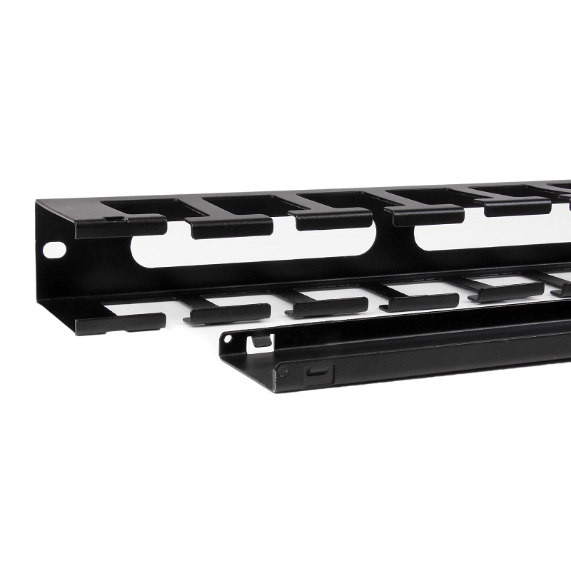 StarTech CMDUCT1UX 1U Horizontal Finger Duct Rack Cable Management Panel with Cover