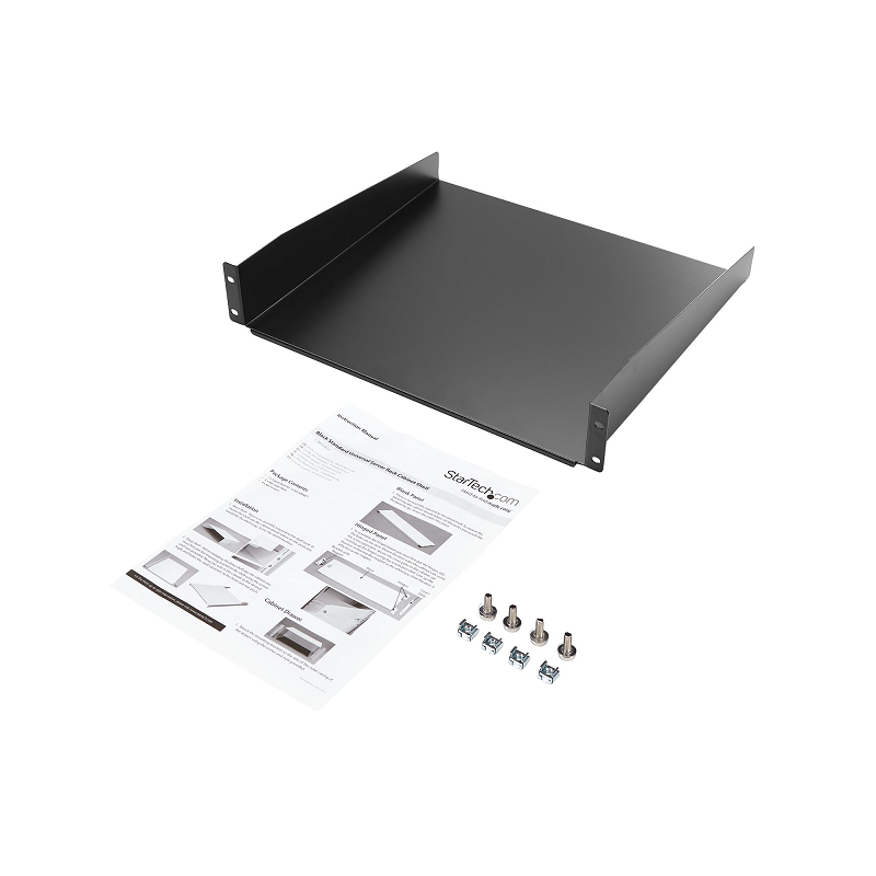 StarTech CABSHELF 2U Universal Rack Mount Cantilever Shelf for 19 inch Network Equipment