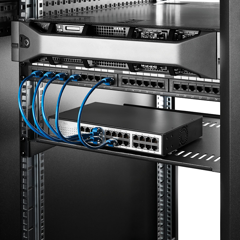 StarTech CABSHELF116V 1U 1U Server Rack Shelf Universal Vented Rack Mount Cantilever Tray
