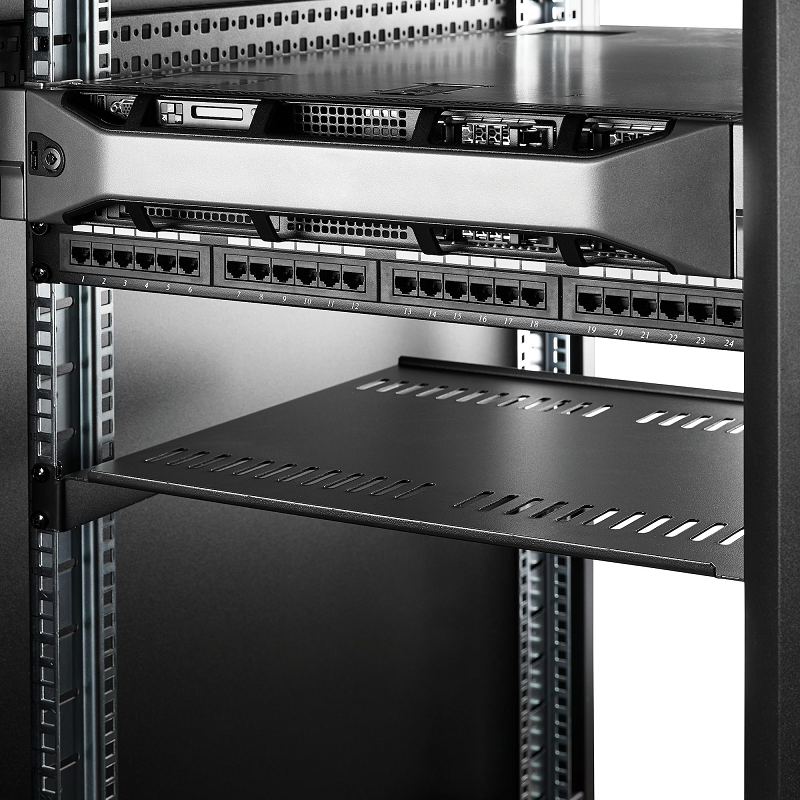 StarTech CABSHELF116V 1U 1U Server Rack Shelf Universal Vented Rack Mount Cantilever Tray