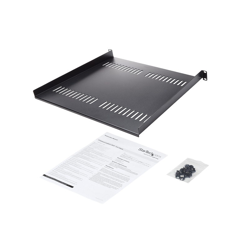 StarTech CABSHELF116V 1U 1U Server Rack Shelf Universal Vented Rack Mount Cantilever Tray