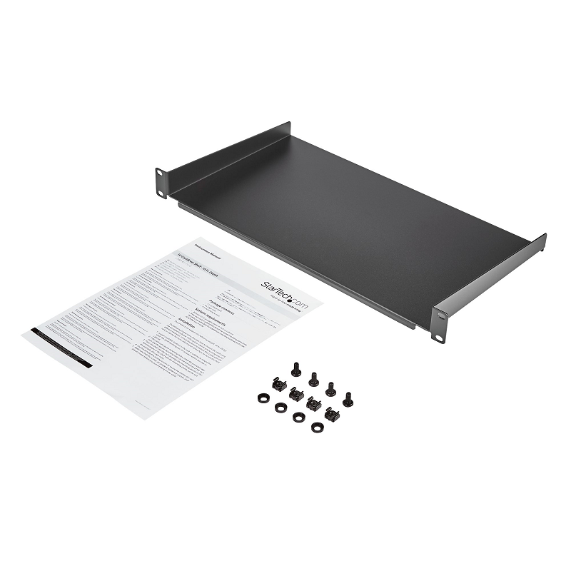 StarTech CABSHELF1U10 1U Fixed Server RM Shelf - 10in Deep Steel Universal Cantilever Tray