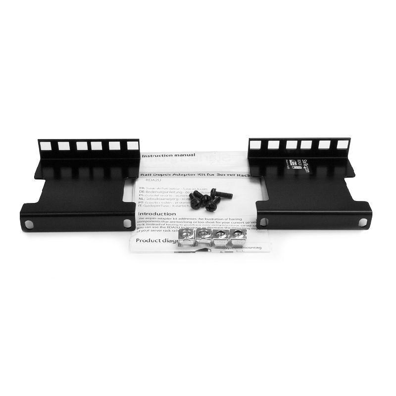StarTech RDA2U 2U Server Rack Depth Extender Adapter Kit with 4 inch Adjustment