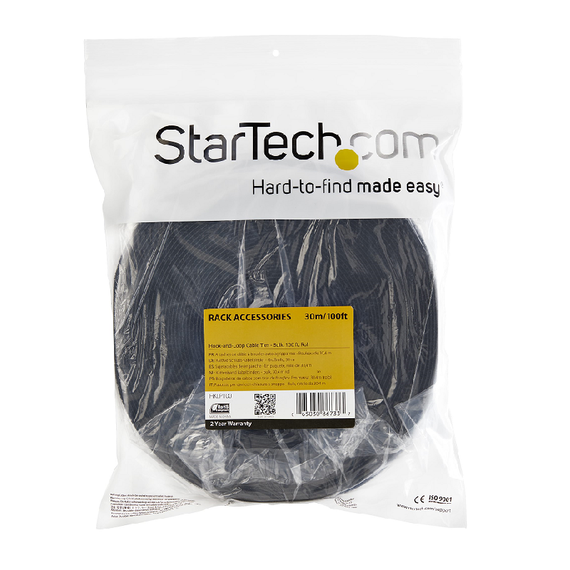 StarTech HKLP100 Hook-and-Loop Cable Tie - 100 ft. Bulk Roll