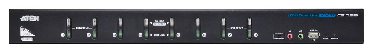 Aten 8-Port USB DVI Dual-Link KVM Switch,Audio