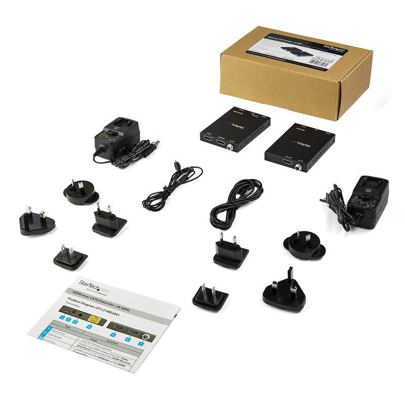 StarTech ST121HD20V HDMI over CAT6 Extender Kit - 4K 60Hz