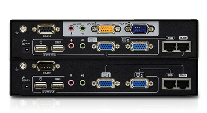 Aten CE775 USB Dual-View KVM Extender 300m Deskew