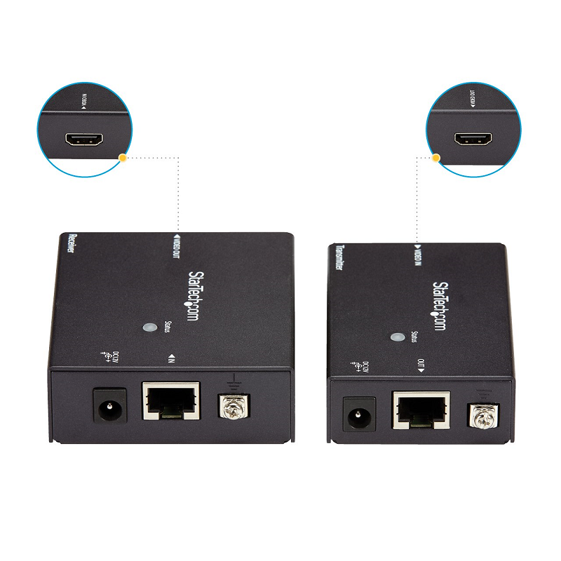 StarTech ST121HDBTE HDMI over CAT5e HDBaseT Extender - Power over Cable - Ultra HD 4K