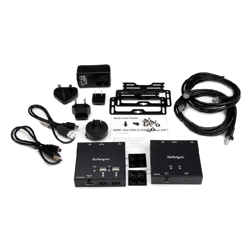 StarTech ST121USBHD HDMI over CAT6 Extender with 4-port USB Hub - 165 ft (50m) - 1080p