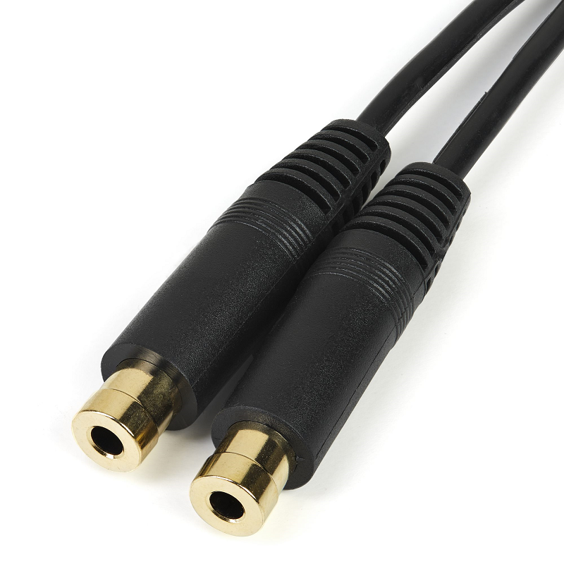 StarTech MUY1MFF 6in Stereo Splitter Cable - 3.5mm Male to 2x 3.5mm Female