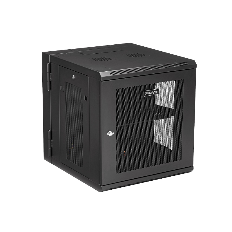 StarTech RK1224WALHM 12U 19 inch Wall Mount Network Cabinet - 20 inch Deep 4 Post Hinged Enclosure