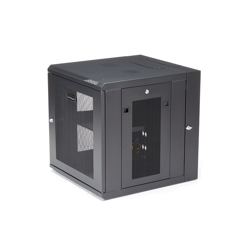 StarTech RK1224WALHM 12U 19 inch Wall Mount Network Cabinet - 20 inch Deep 4 Post Hinged Enclosure