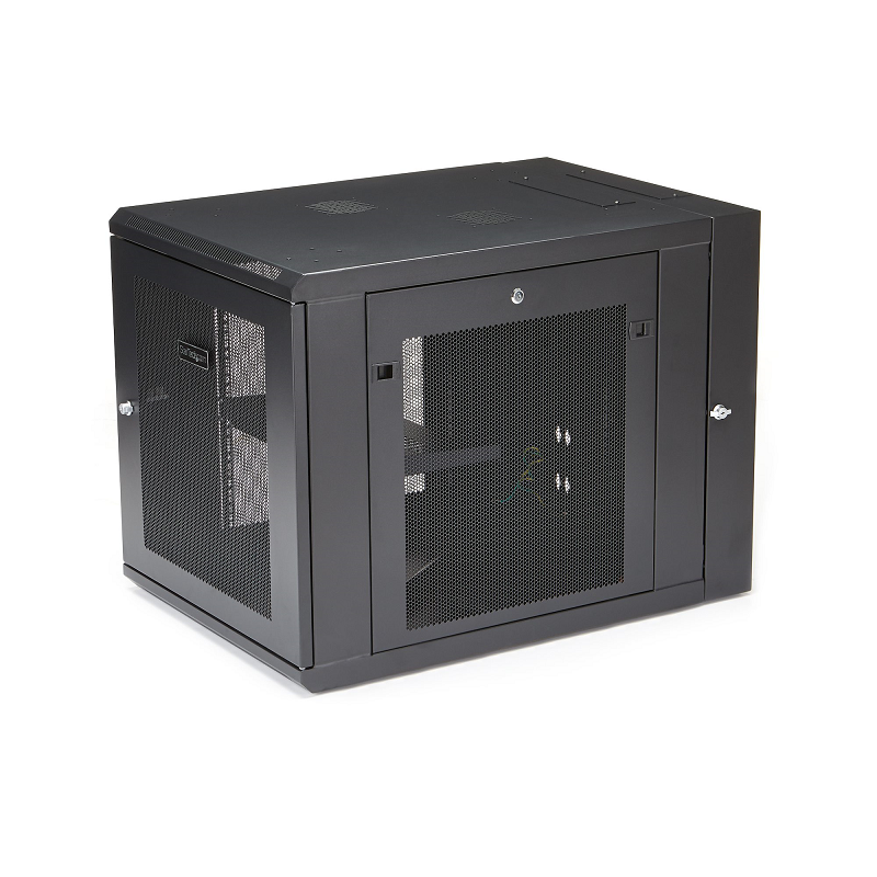 StarTech RK1232WALHM 12U 19 inch Wall Mount Network Cabinet 4 Post 24 inch Deep Hinged
