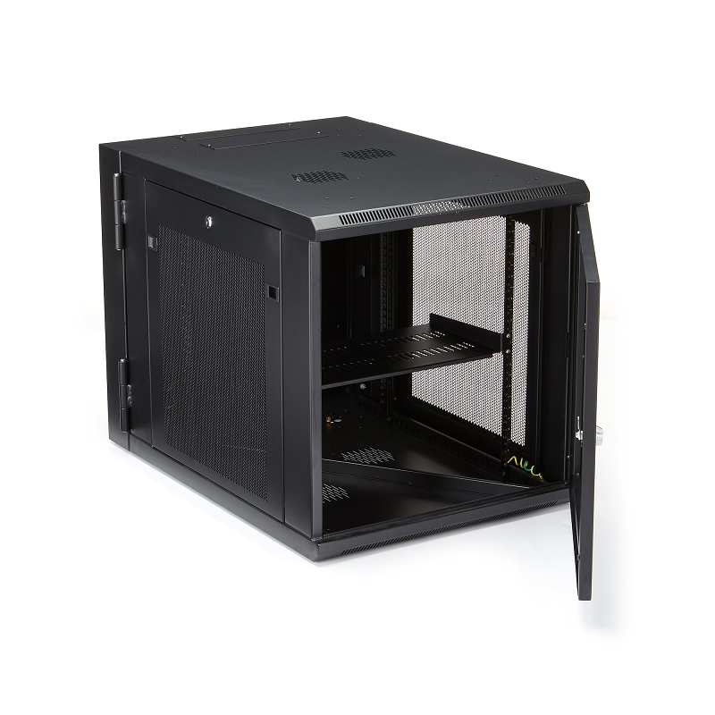 StarTech RK1232WALHM 12U 19 inch Wall Mount Network Cabinet 4 Post 24 inch Deep Hinged