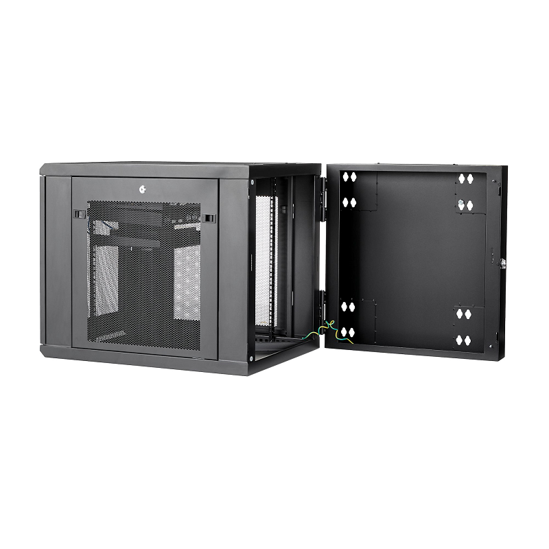 StarTech RK1232WALHM 12U 19 inch Wall Mount Network Cabinet 4 Post 24 inch Deep Hinged