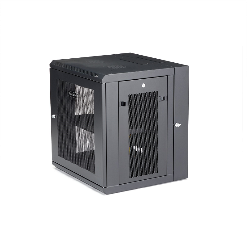 StarTech RK12WALHM 12U 19 Wall Mount Network Cabinet - 16 Deep Hinged Locking Enclosure