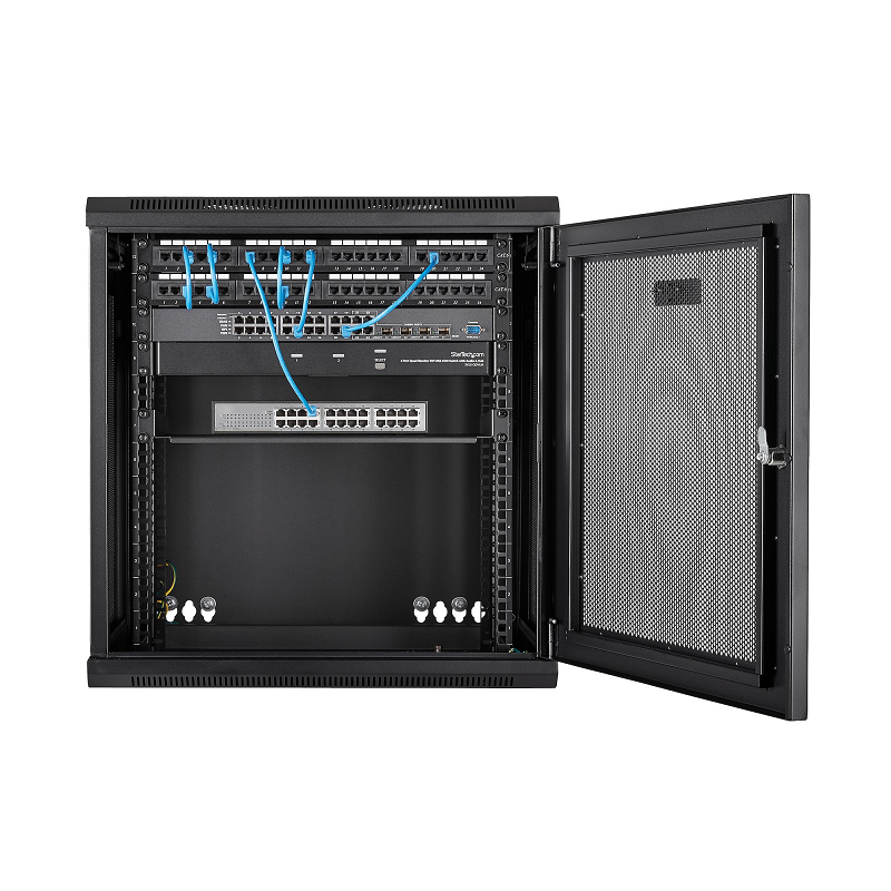 StarTech RK12WALHM 12U 19 Wall Mount Network Cabinet - 16 Deep Hinged Locking Enclosure