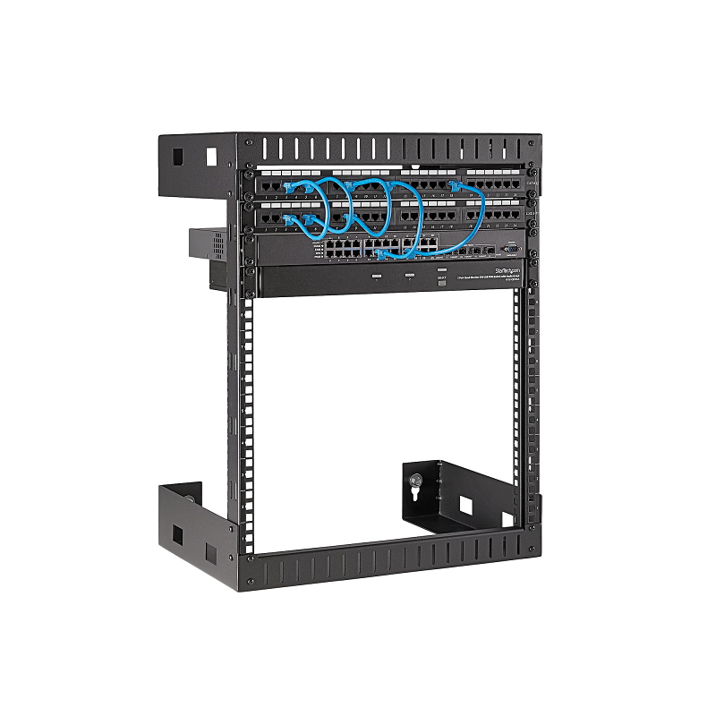 StarTech RK12WALLO 12U 19 inch Wall Mount Network Rack - 12 inch Deep 2 Post Open Frame Rack