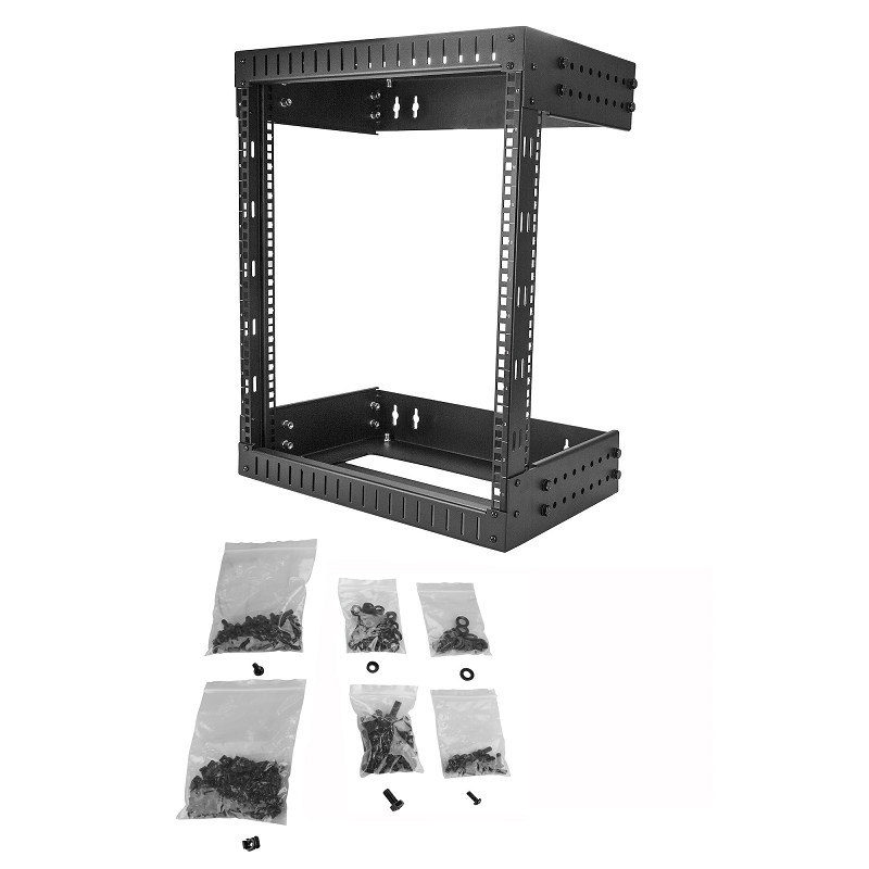 StarTech RK12WALLOA 12U 19 inch Wall Mount Network Rack - Adjustable Depth 12-20 inch 2 Post Rack