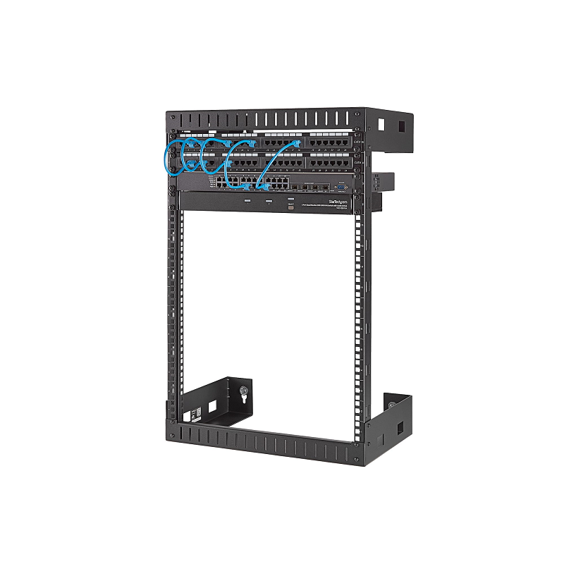 StarTech RK15WALLO 15U 19 inch Wall Mount Network Rack - 12 inch Deep 2 Post Open Frame Rack