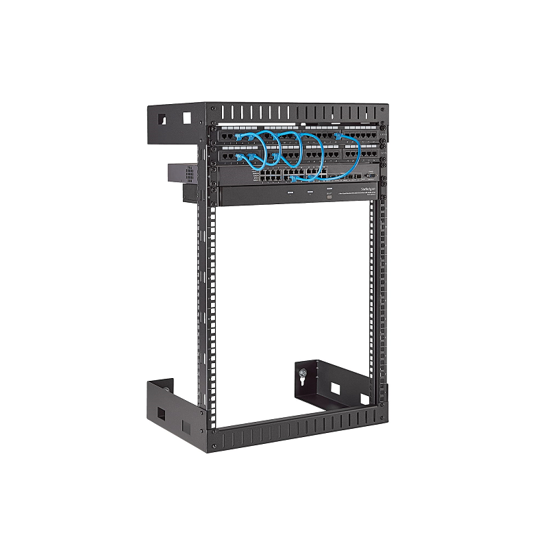 StarTech RK15WALLO 15U 19 inch Wall Mount Network Rack - 12 inch Deep 2 Post Open Frame Rack