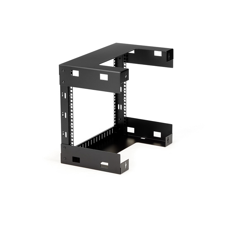 StarTech RK812WALLO 8U 19 inch Wall Mount Network 12 inch Deep 2 Post Open Frame Server Room Rack